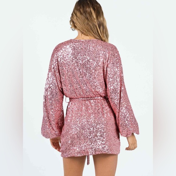 Princess Polly Pink Long sleeve mini dress - Picture 3 of 9